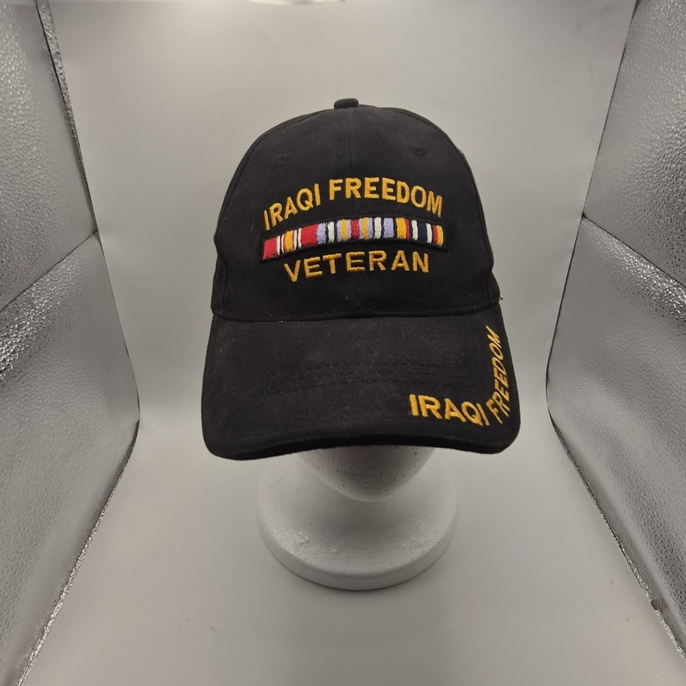 Iraqi Freedom Veteran Embroidered Black Adjustable Baseball Cap Rothco